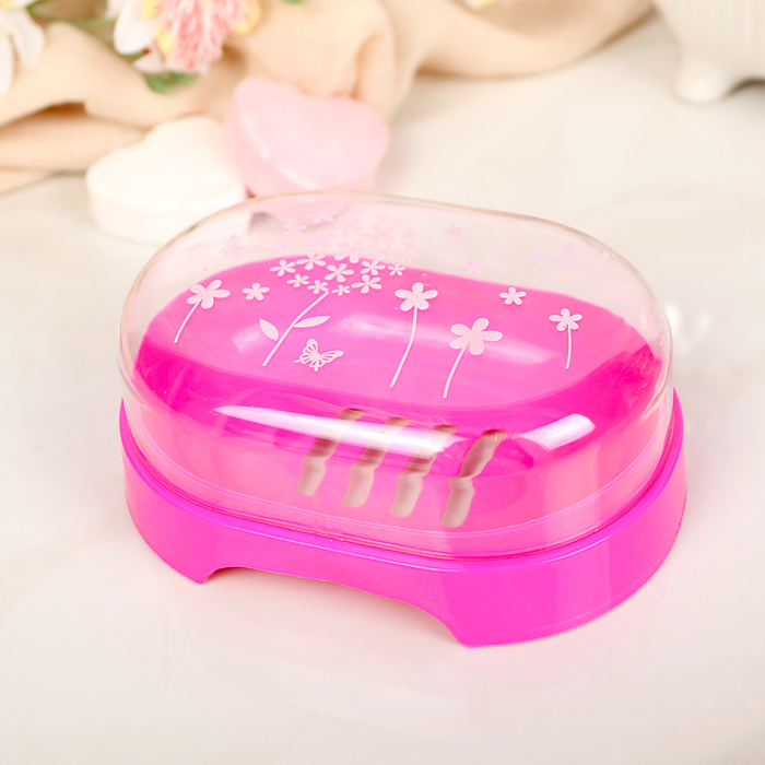 Мыльница-шкатулка 12х8х5, цвет МИКС