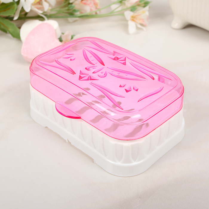 Мыльница-шкатулка 12х8х4,5, цвет МИКС