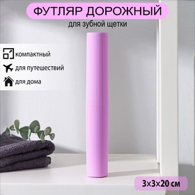 Футляр для зубной щётки и пасты Доляна, 20 см, цвет МИКС Ош