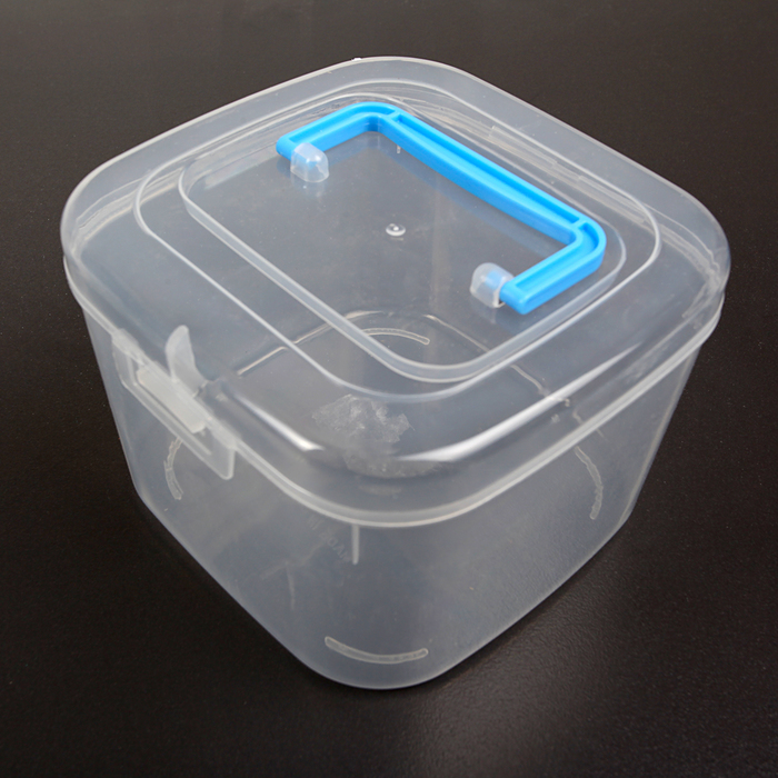 Контейнер для хранения на защелке, 16х16х10,5 см, цвет МИКС