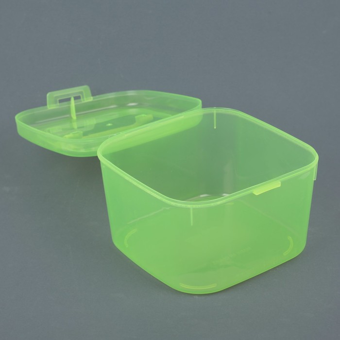 Контейнер для хранения на защелке, 16х16х10,5 см, цвет МИКС