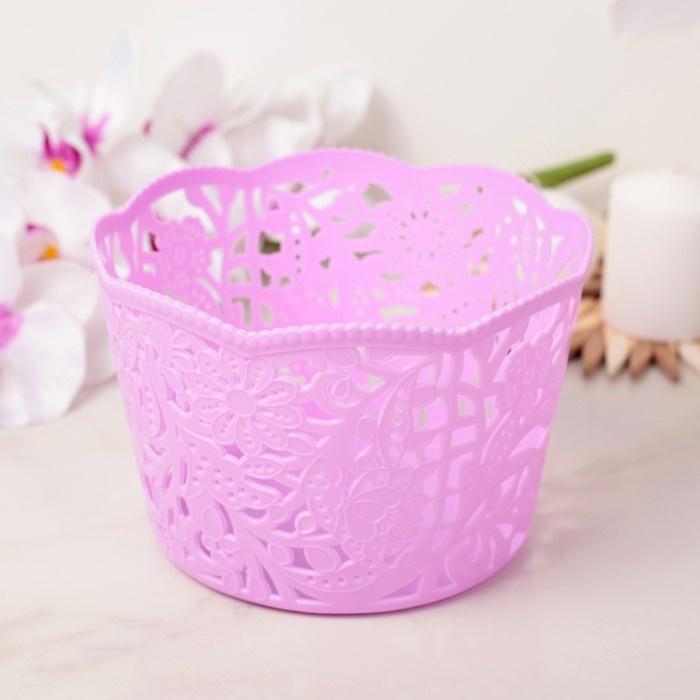 Корзина для хранения 19х19х13 см, цвет МИКС