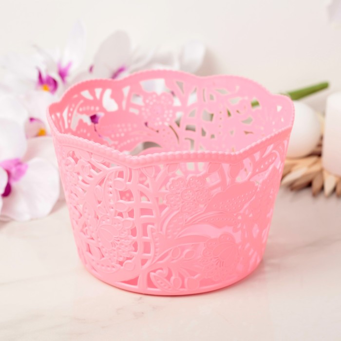 Корзина для хранения 19х19х13 см, цвет МИКС