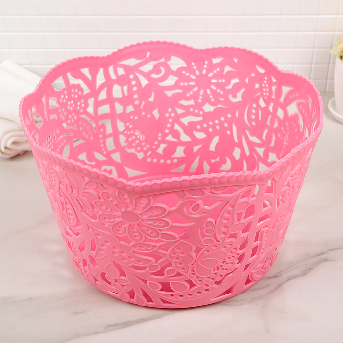 Корзина для хранения 25х25х15 см, цвет МИКС