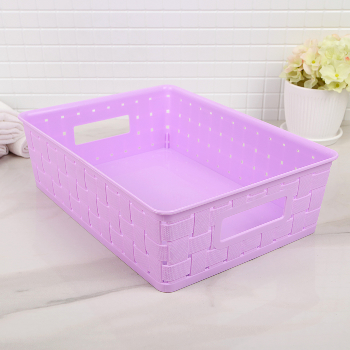 Корзина для хранения 28х21х8 см, цвет МИКС