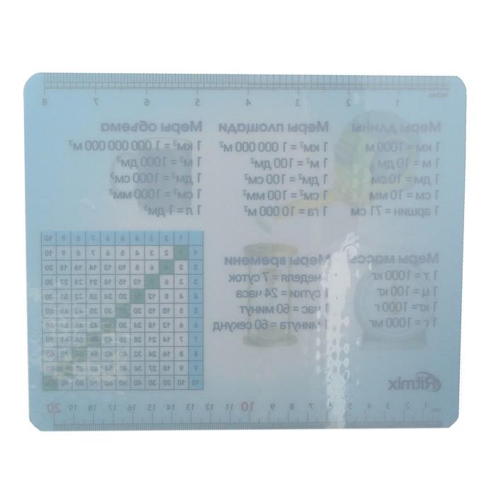 Коврик для мыши RITMIX MPD-020, 220x180x3 мм, "Table"