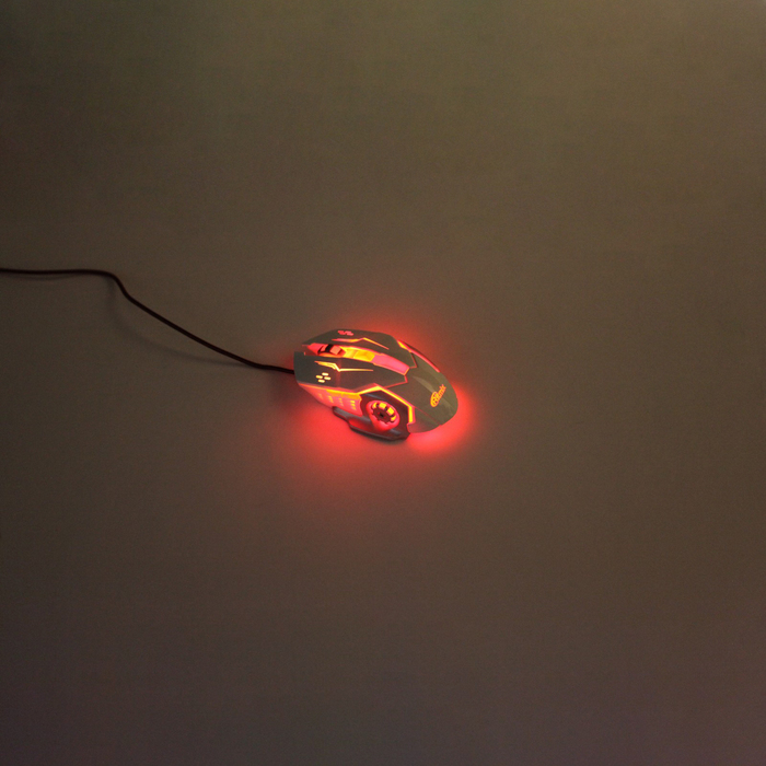 Мышь игровая RITMIX ROM-355, проводная, 2400 DPI, 6 кнопок, белая