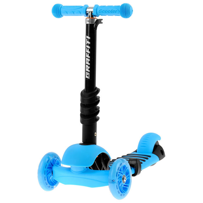 Самокат детский 3 в 1 GRAFFITI Buggi, цвет голубой