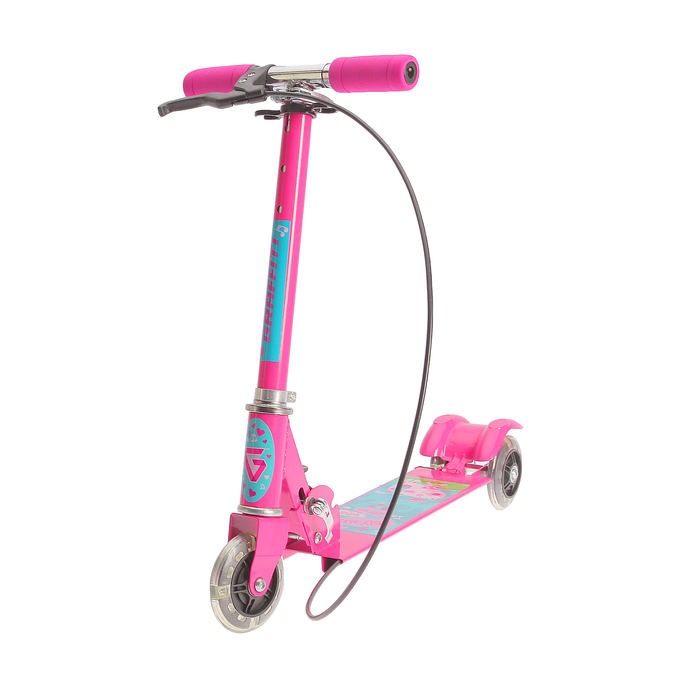 Самокат детский GRAFFITI Jolly Buddi, цвет розовый