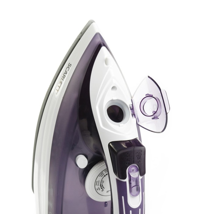 Электрический утюг Scarlett SC-SI30K21, 2200 Вт, паровой удар 120 г/мин, белый/фиолетовый