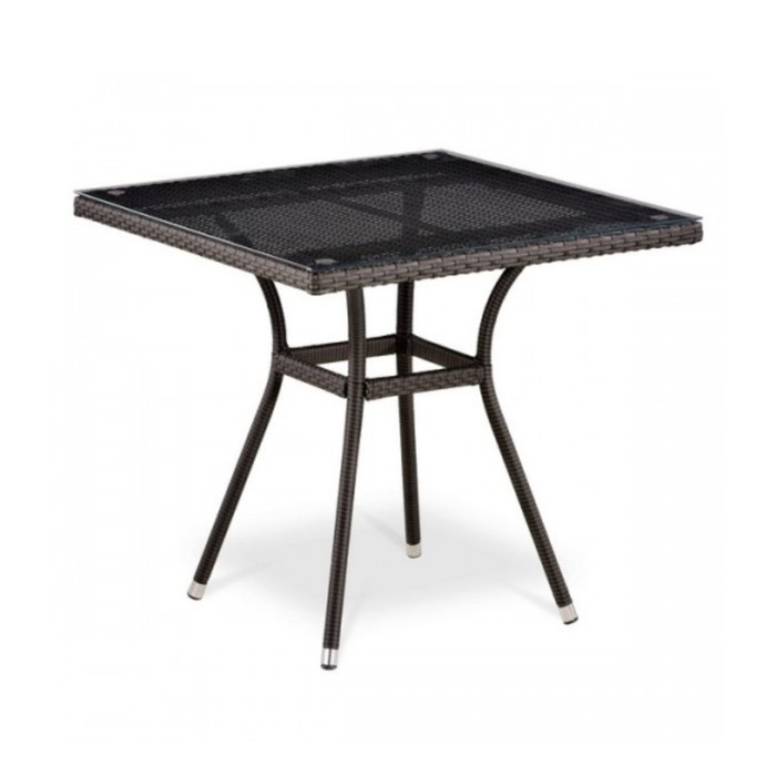 Стол из искусственного ротанга T283BNT-W2390-80х80 Brown