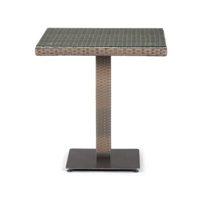 Стол из искусственного ротанга T601G-W1289-70х70 Pale