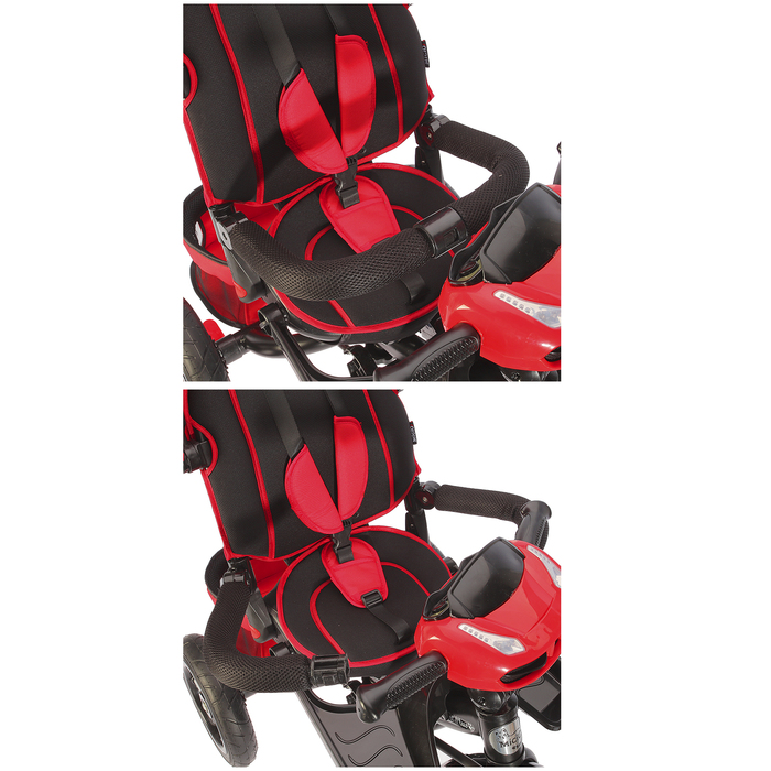 Велосипед трехколесный Micio Comfort Plus 2018, надувные колеса 12"/10", цвет красный