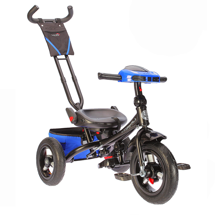 Велосипед трехколесный Micio Comfort Plus 2018, надувные колеса 12"/10", цвет синий