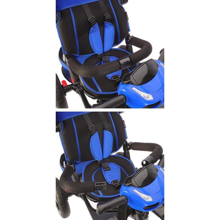 Велосипед трехколесный Micio Comfort Plus 2018, надувные колеса 12"/10", цвет синий