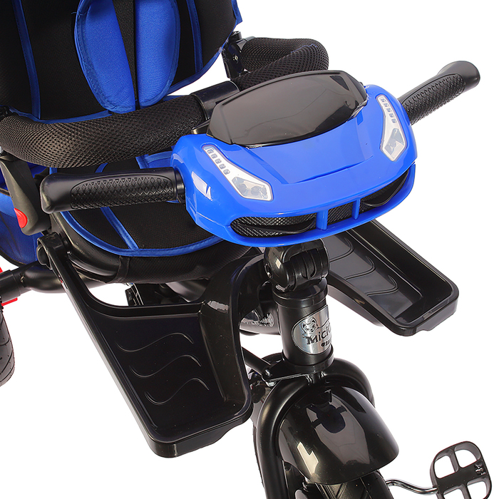 Велосипед трехколесный Micio Comfort Plus 2018, надувные колеса 12"/10", цвет синий
