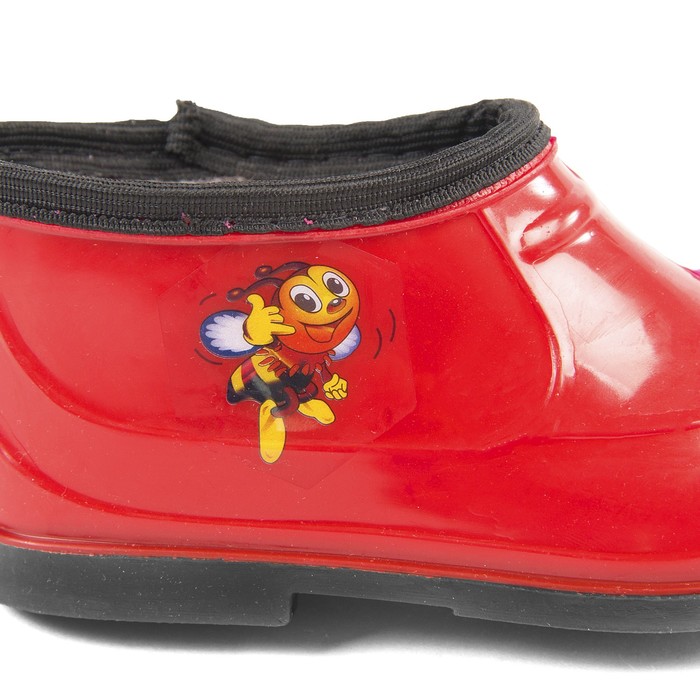 Галоши детские с аппликацией утепленные арт. 70У (красный) (р. 25)