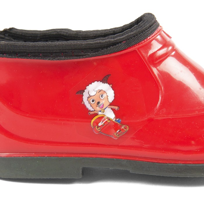 Галоши детские с аппликацией утепленные арт. 70У (красный) (р. 32)