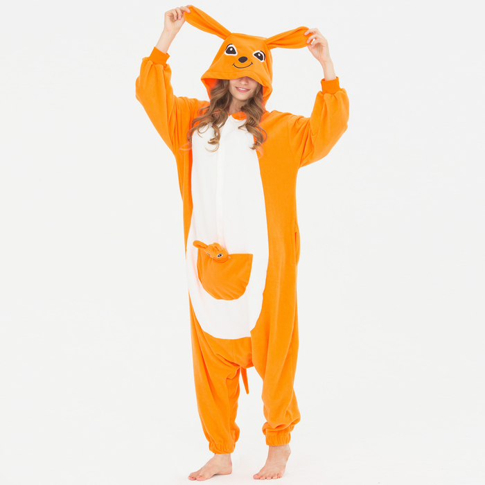 Комбинезон-кигуруми на молнии "Кенгуру" (L), р.48-50, рост 176-184 см