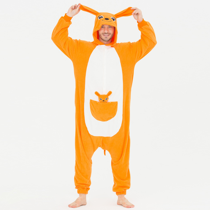 Комбинезон-кигуруми на молнии "Кенгуру" (L), р.48-50, рост 176-184 см