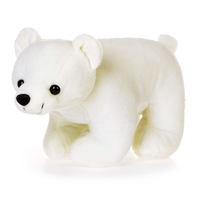 Мягкая игрушка "Белый медведь" с вышитой рыбой, №2