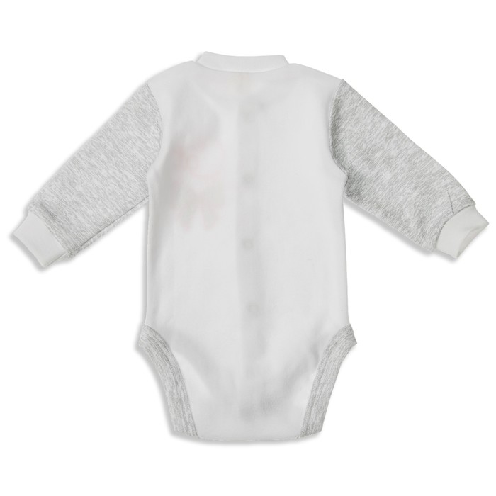 Боди детское с днинным рукавом, рост 62 см, цвет серый б042(62)б1_М