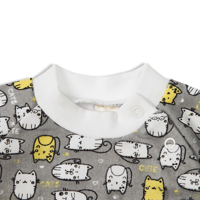 Джемпер детский, рост 68 см, цвет серый ф037(68)с1_М