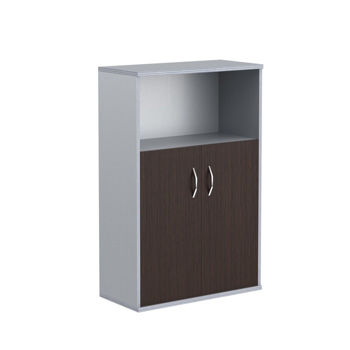 Шкаф с глухими малыми дверьми IMAGO СТ-2.1, венге магия/металлик