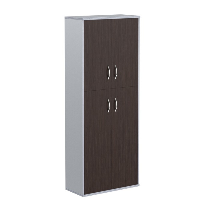 Шкаф с глухими малыми и средними дверьми IMAGO СТ-1.8, венге магия/металлик