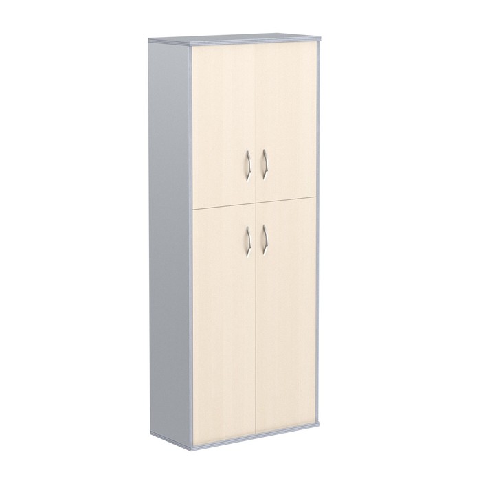 Шкаф с глухими малыми и средними дверьми IMAGO СТ-1.8, клён/металлик