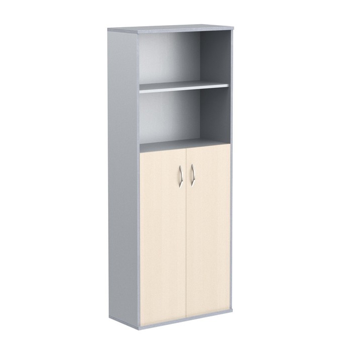 Шкаф с глухими средними дверьми IMAGO СТ-1.6, клён/металлик