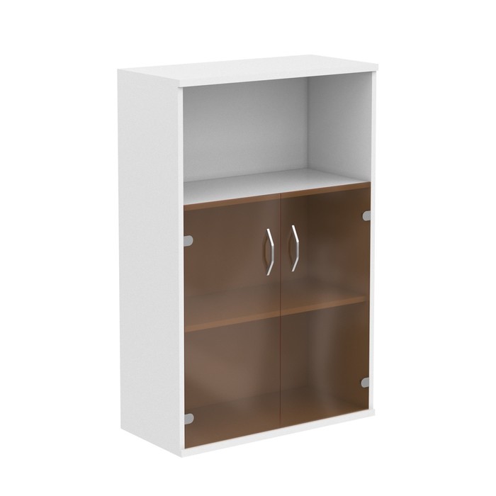 Шкаф с малыми стеклянными дверьми IMAGO СТ-2.2, белый