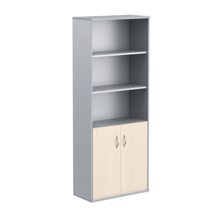 Шкаф с одним комплектом глухих малых дверей IMAGO СТ-1.1, клён/металлик