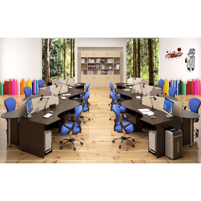 Стол эргономичный SIMPLE SE-1400(L), легно тёмный