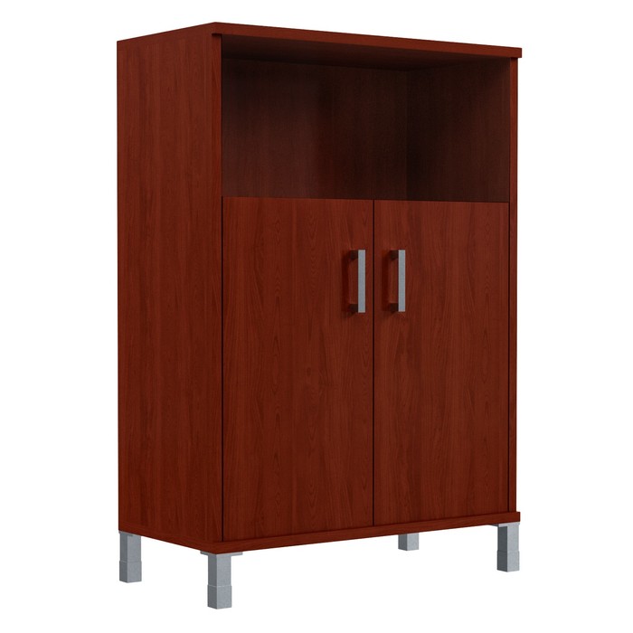 Шкаф средний с глухими малыми дверьми BORN B 420.2, бургунди