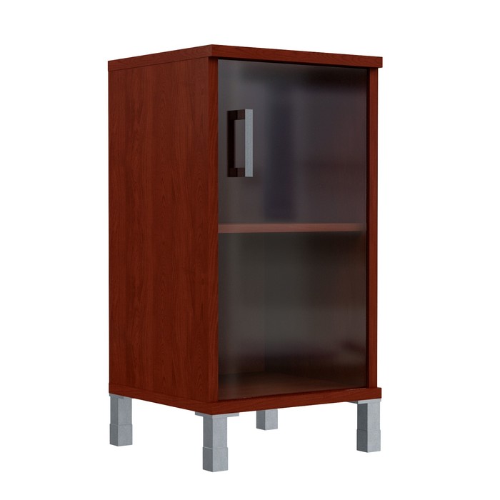 Шкаф-колонка низкая со стеклянной дверью BORN B 411.5, бургунди