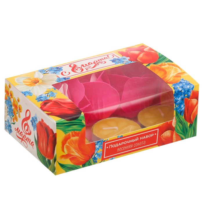 Набор свечей и аромацветов "С 8 марта"