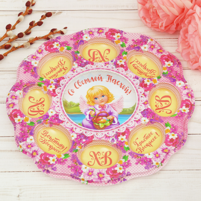 Пасхальная подставка на 8 яиц "Ангелок"