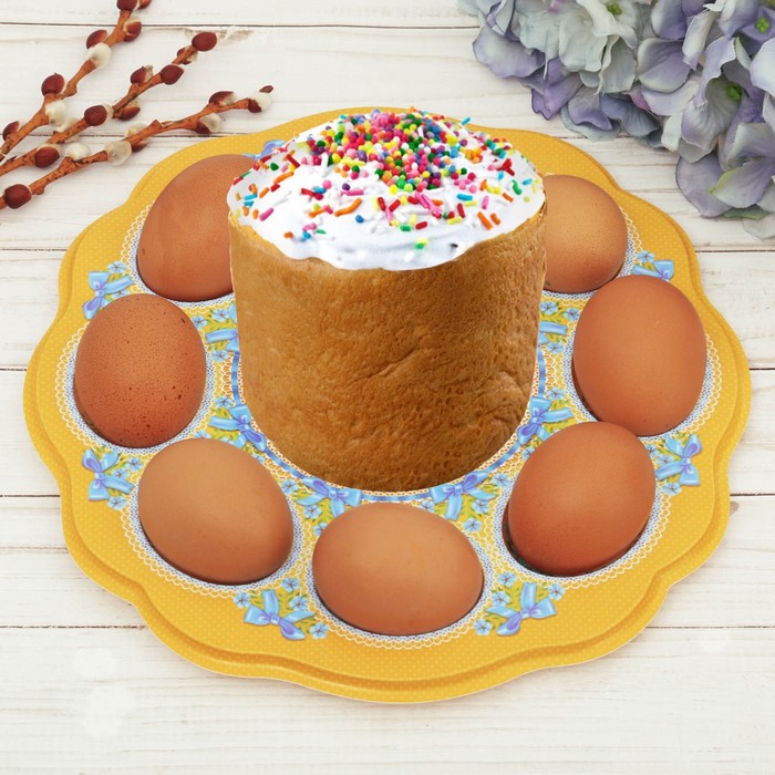 Пасхальная подставка на 8 яиц "Цыплята"