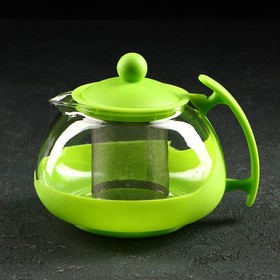 Чайник заварочный «Яркость», с металлическим ситом, матовый, 750 мл, цвет МИКС Ош