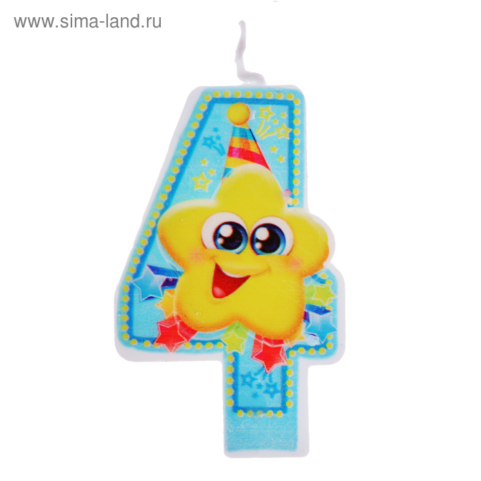 

Свеча в торт цифра "4"