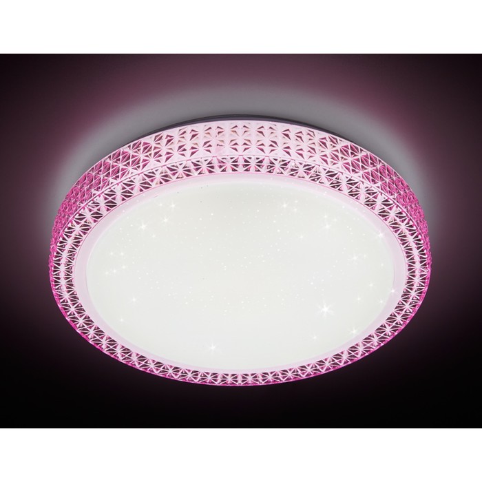 Светильник "Nuts" 48Вт LED белый, розовый 40x40x9см