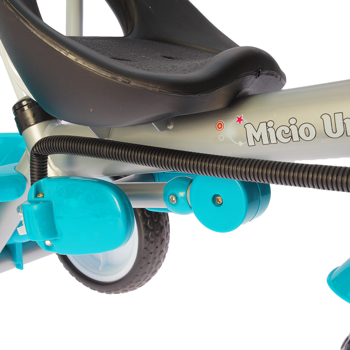 Велосипед трехколесный Micio Uno 2018, колеса EVA 10"/8", цвет голубой/серый