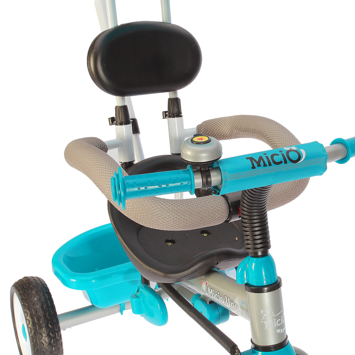 Велосипед трехколесный Micio Uno 2018, колеса EVA 10"/8", цвет голубой/серый