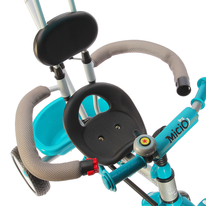 Велосипед трехколесный Micio Uno 2018, колеса EVA 10"/8", цвет голубой/серый