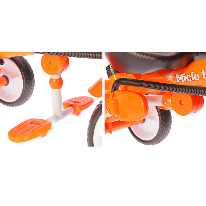 Велосипед трехколесный Micio Uno 2018, колеса EVA 10"/8", цвет оранжевый