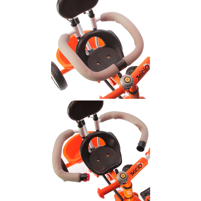 Велосипед трехколесный Micio Uno 2018, колеса EVA 10"/8", цвет оранжевый
