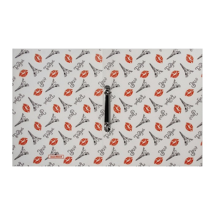 Папка на 2 кольцах А4, 24мм Erich Krause Bonjour, пластиковая, толщина 550мкм, тиснение - песок, вместимость до 150 листов