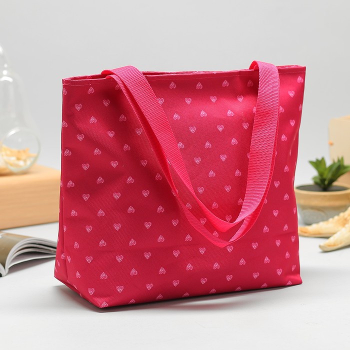 Сумка пляжная, отдел на молнии, цвет розовый