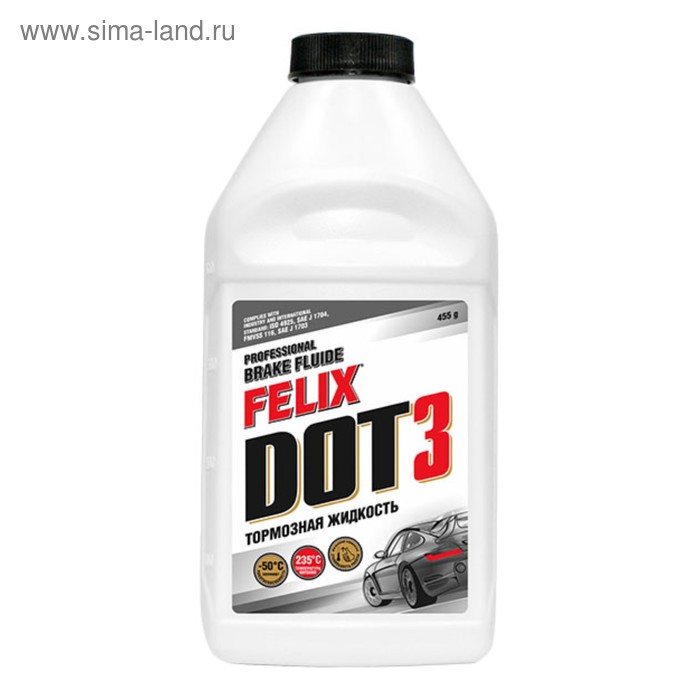 Тормозная жидкость Felix ДОТ3, 455 г тормозная жидкость rosdot 4 синтетическая 455 г